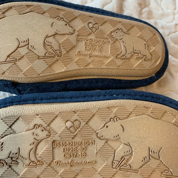 Lil Bear Slippers Sz 11-12 kids DearFoam EUC - Picture 7 of 10